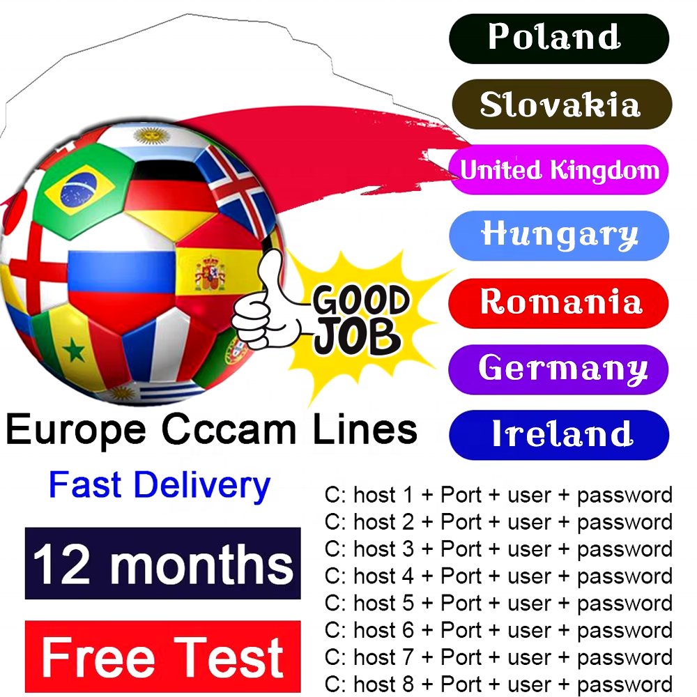 Best Europe Cccam Slovakia 6 7 8 Lines 1 Year Cccam Cline For Poland Germany icam oscam egygold For Satellite TV Receiver DVB-S2