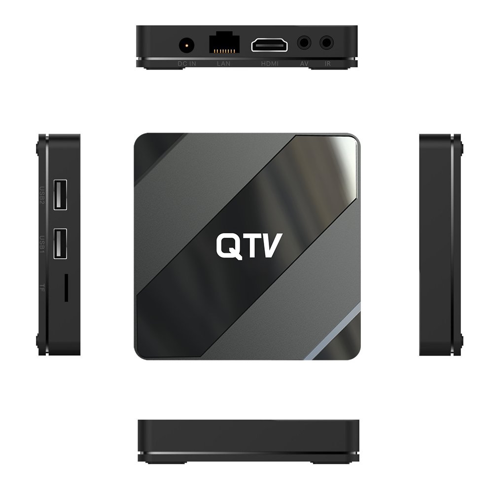 W&F QTV X5 Android 10.0 Set top Box IP TV BOX H616 2GB RAN 8GB ROM Media Player Future tv online