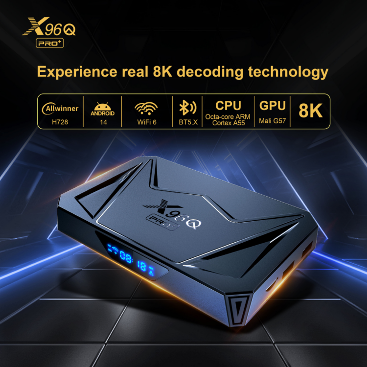 2024 X96Q Pro Plus 2G 16G 4G 32G Smart Android 14 TV Box Allwinner H728 8K 1000M set top box 2.4G 5.8G WiFi 6 X96Q Pro + TV box