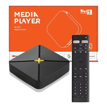 4k high quality Quad Core 2.4G/5.8G WIFI stalker player Android 13.0 Remote control with four buttons Smart Set-top Box