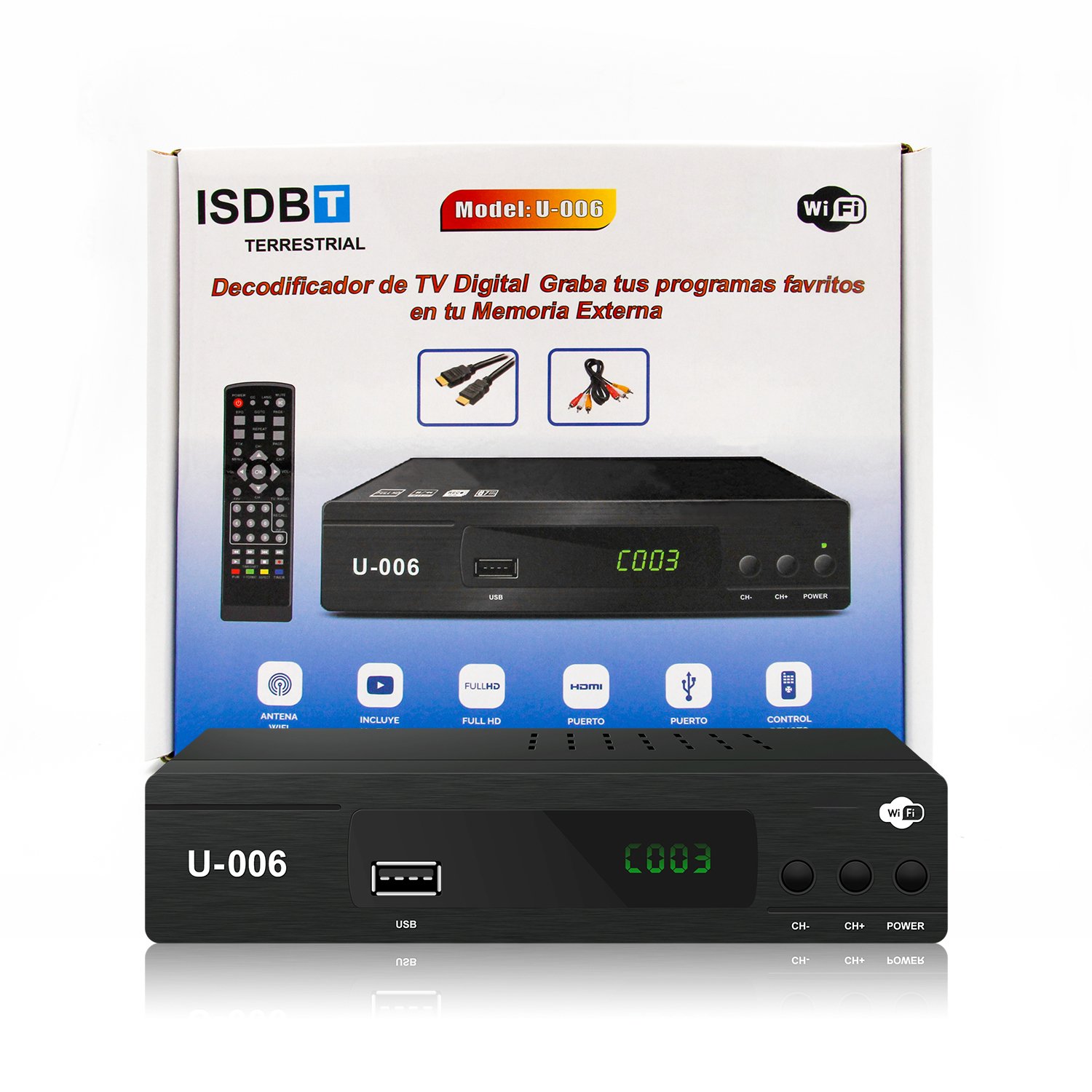 Set Top Box FTA HD 1080P MPEG4 WiFi South America Peru Chile Digital TDT TV Decoder ISDB-T