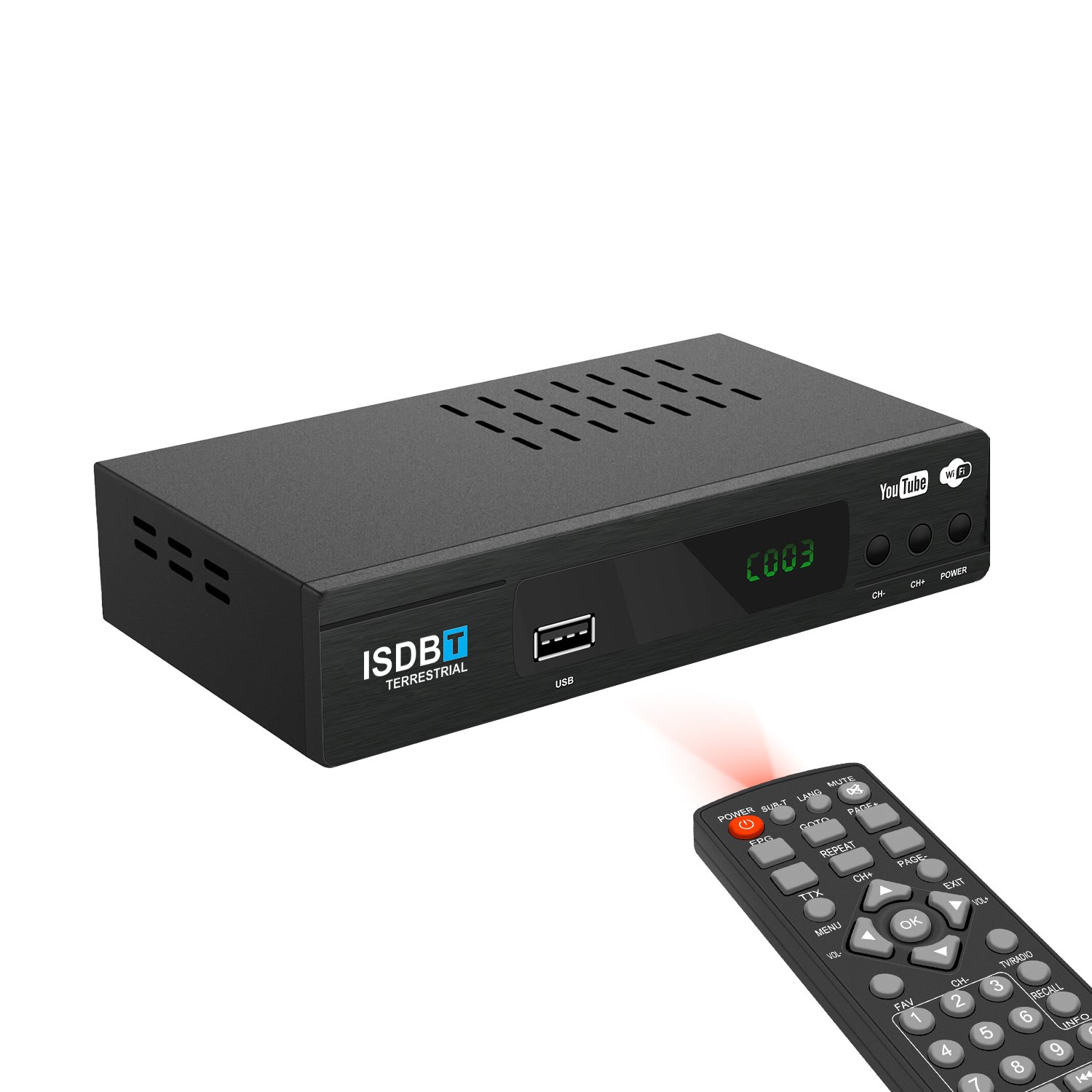 Set Top Box FTA HD 1080P MPEG4 WiFi South America Peru Chile Digital TDT TV Decoder ISDB-T