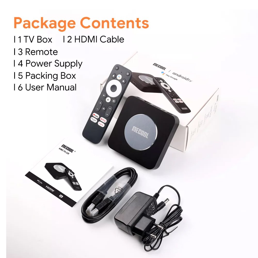 Mecool KM2 plus S905X4 Android 11 TV Box smart 4K for Netflix 2GB 16GB Dolby Atmos USB3.0 100M LAN set-top box TV receiver 2023