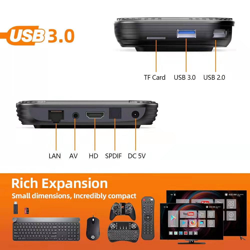 High Quality and high performance 2022 HK1 X4s Tv Box 8k Android 11 100M lan 5G WIFI S905X4 128GB Tv Set top Box