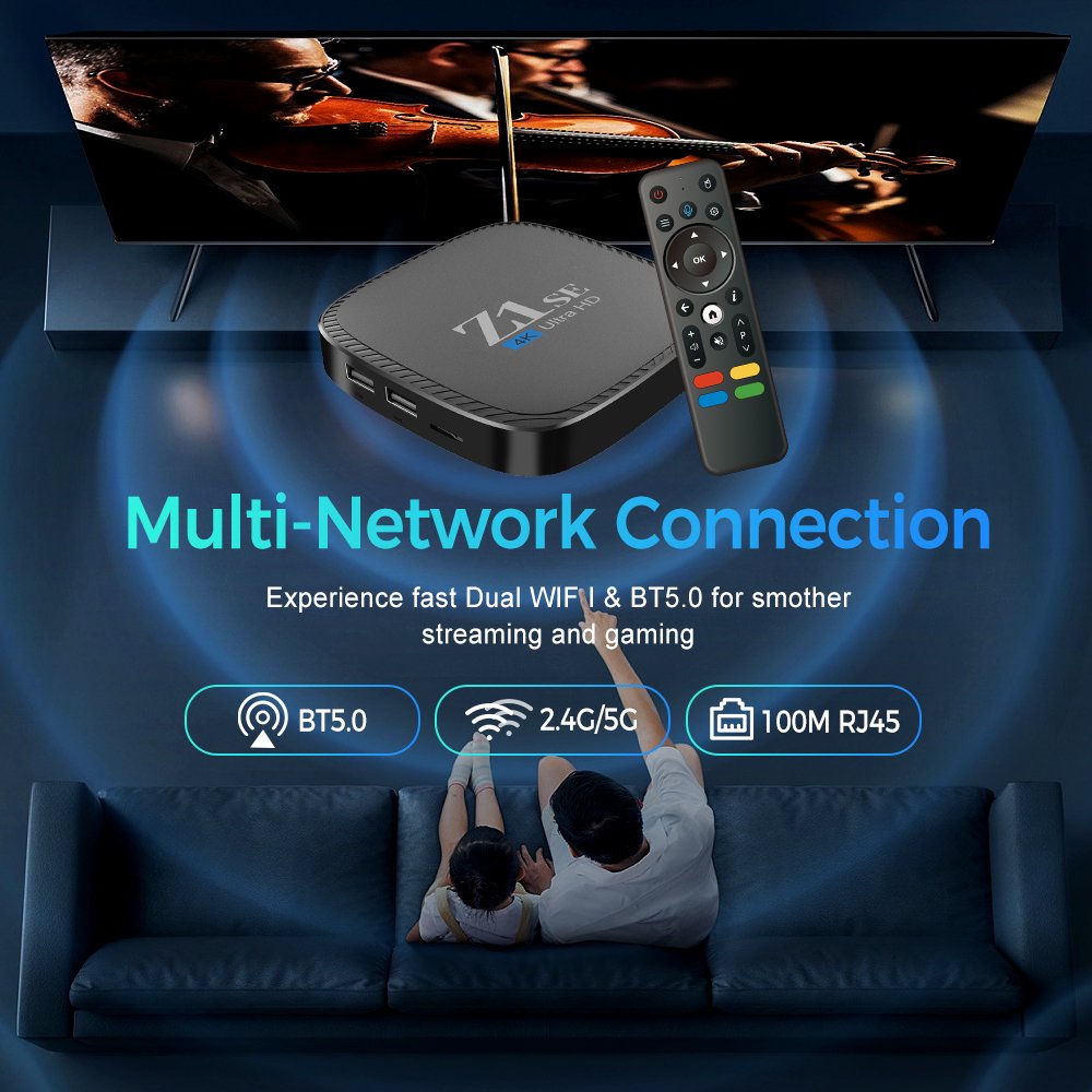 GYS Newest Z1 Se 2GB 16GB Android 10 Allwinner H313 4k Set Top Box Stable Full HD Android TV Box