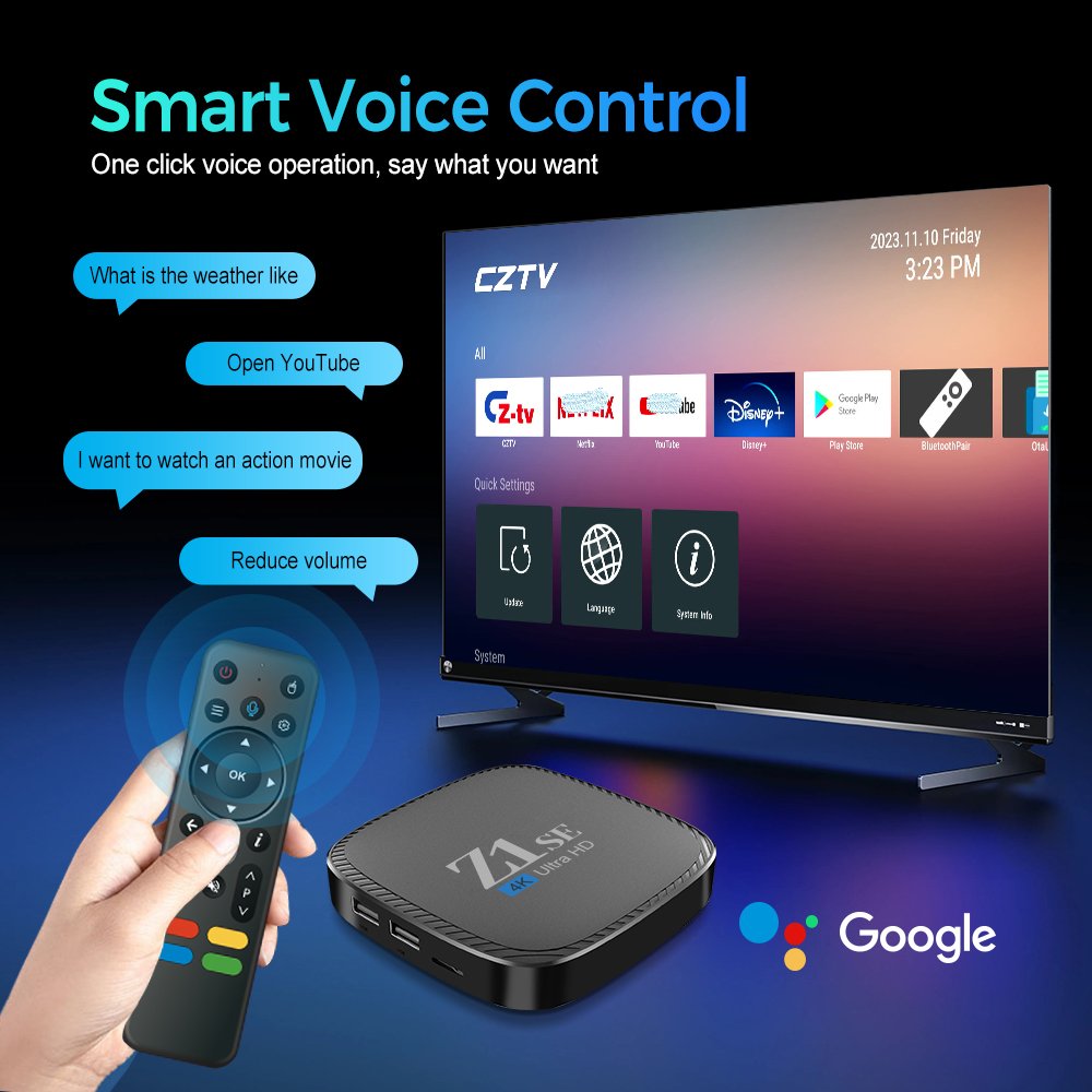 GYS Newest Z1 Se 2GB 16GB Android 10 Allwinner H313 4k Set Top Box Stable Full HD Android TV Box
