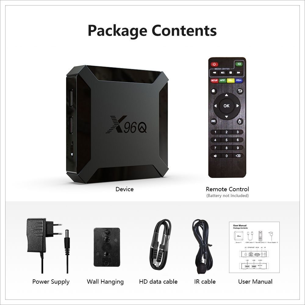 Outstanding X96Q TV Box With Allwinner H313 Super Chip Android 10 USB 2.0 8GB/16GB ROM For 3D Clear image Streaming Media Player