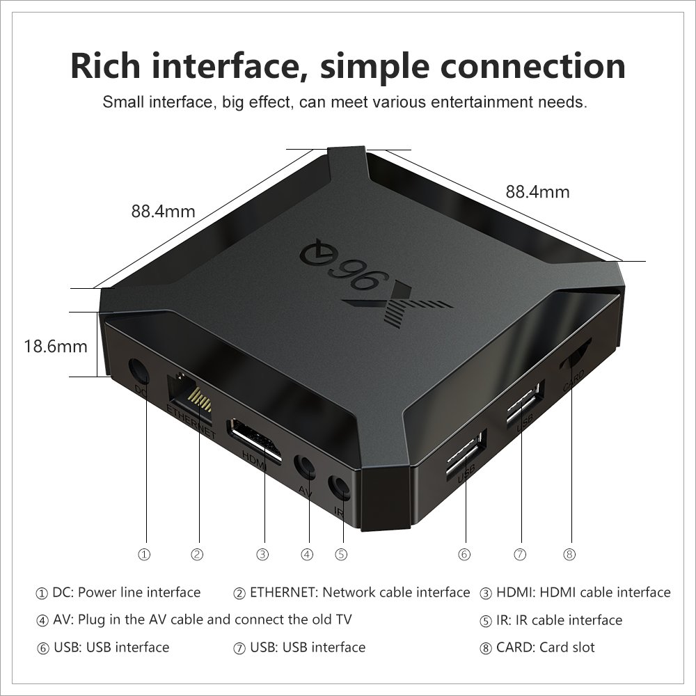 Hottest New Model Android 10.0 Smart Box X96Q Allwinner H313 X96 8K 4K TV Box Quad Core Tiger Satellite Tv Receivers 4k Z1 4k
