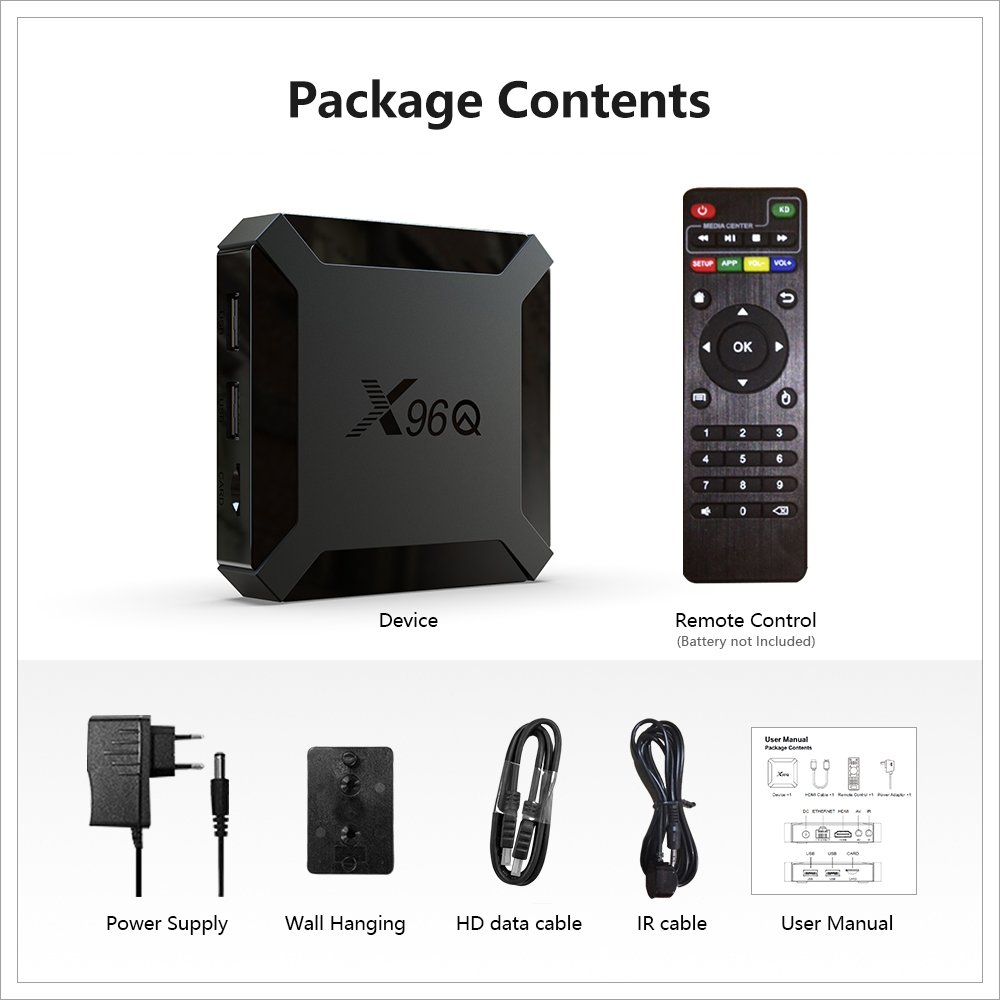 Hottest New Model Android 10.0 Smart Box X96Q Allwinner H313 X96 8K 4K TV Box Quad Core Tiger Satellite Tv Receivers 4k Z1 4k