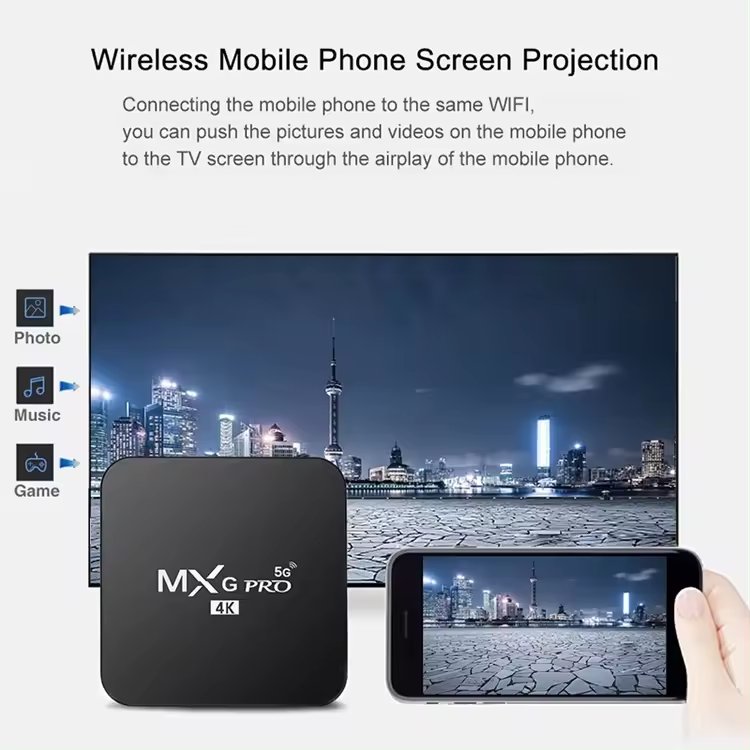 Hot MXQPRO 5G Rockchip rk3128 4K Android tv box smart tv box 4k Smart Direct supply Media Player High Resolution TV BOX