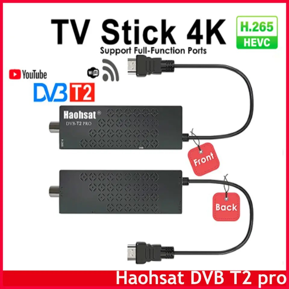 Haohsat DVB-T2PRO TV Stick 4K HEVC DVB Digital DVB T2 TV HD Tuner H.265 WIFI Terrestrial Decoder Set-Top Box