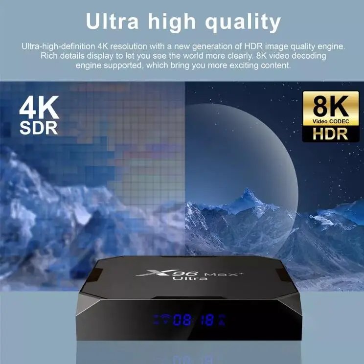 Android Tv Box X96max +Ultra Amlogic S905X4 Android 11 Set Top Box Cheap hot smart TV box X96max + Ultra