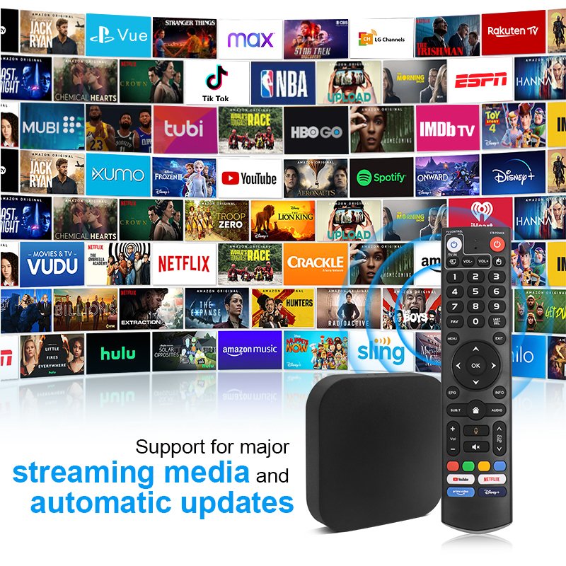 New Android 11 Amlogic S905Y4 4GB 32GB 4K Android TV BOX Set-top Box with IP-TV