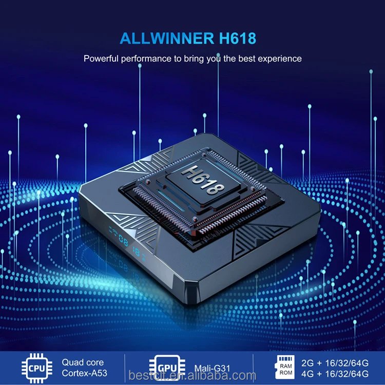 New X98H Smart IP Box Allwinner H618 Android 12 4k TV BOX 2.4G /5G WIFI6 Support OPTICAL 4G 32G Set Top Box For TV 6K