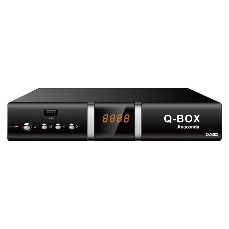 Q-BOX Anaconda Hot Selling Africa YouTube WiFi Dongle Decoder S2 Set Top Box Satellite TV Receiver