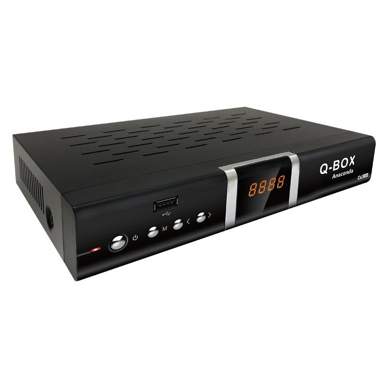 Q-BOX Anaconda Hot Selling Africa YouTube WiFi Dongle Decoder S2 Set Top Box Satellite TV Receiver