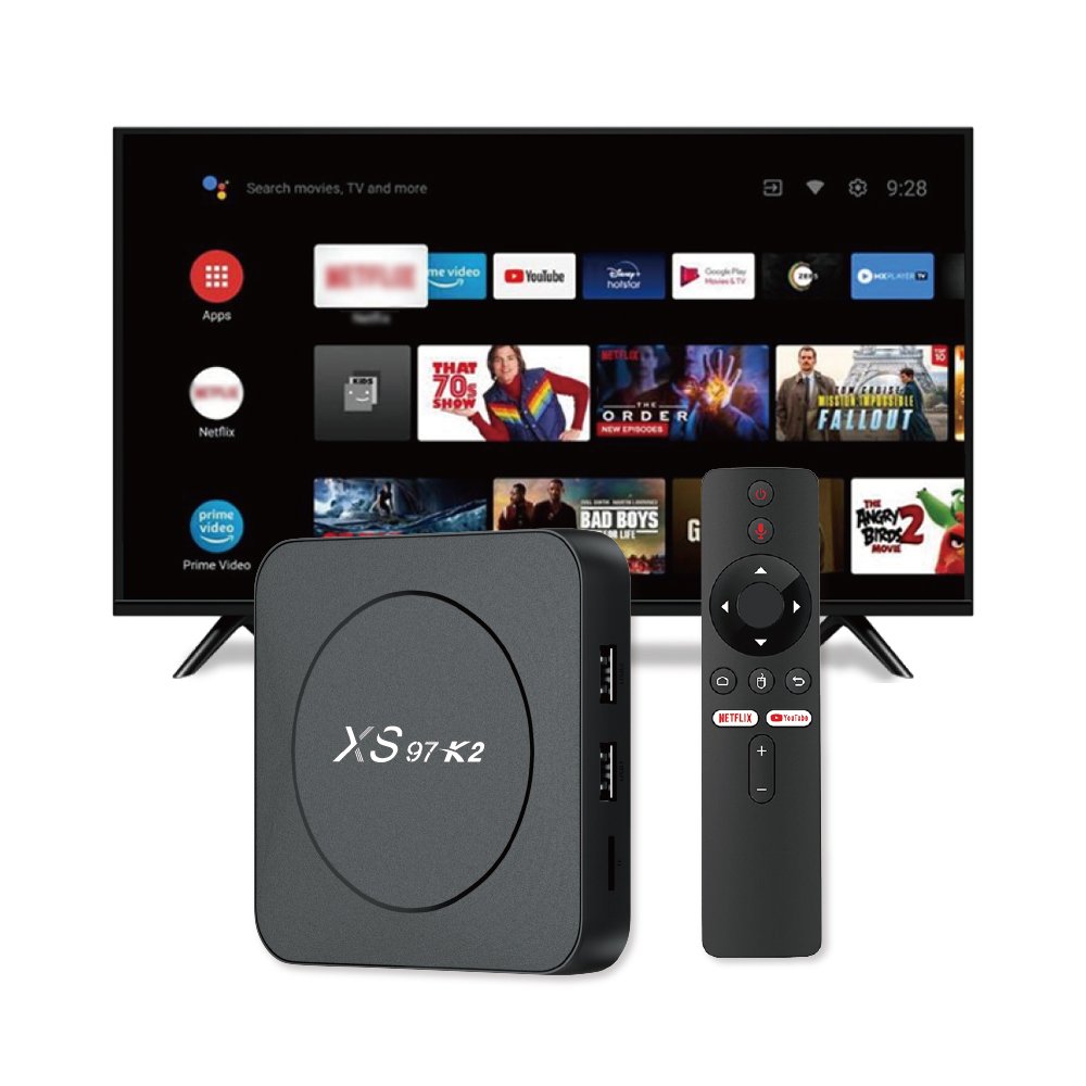 XS97 OTT TV Box 4K Allwinner H313 Set-top Box Android 10 5G Dual Wifi Tvbox 2GB 8GB Smart Tv Box Custom BT Voice Control Remote