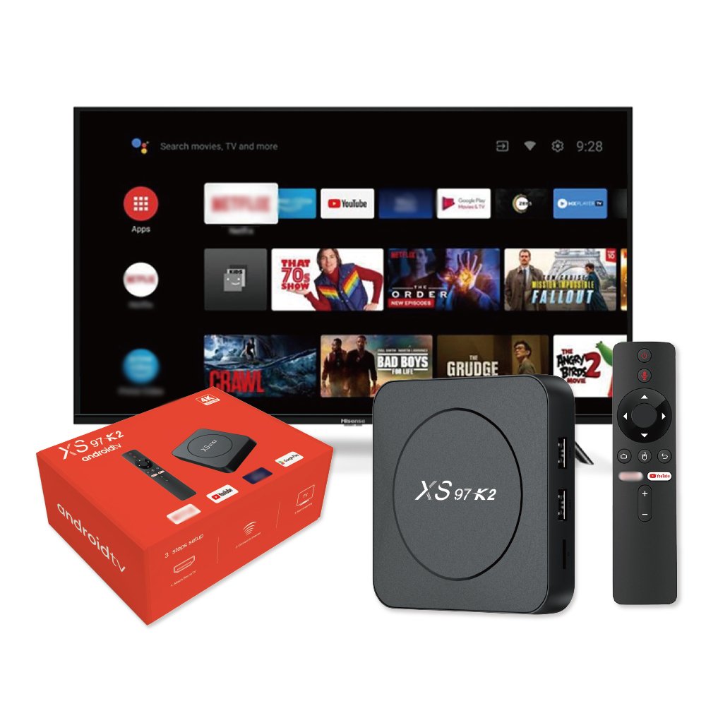 XS97 OTT TV Box 4K Allwinner H313 Set-top Box Android 10 5G Dual Wifi Tvbox 2GB 8GB Smart Tv Box Custom BT Voice Control Remote