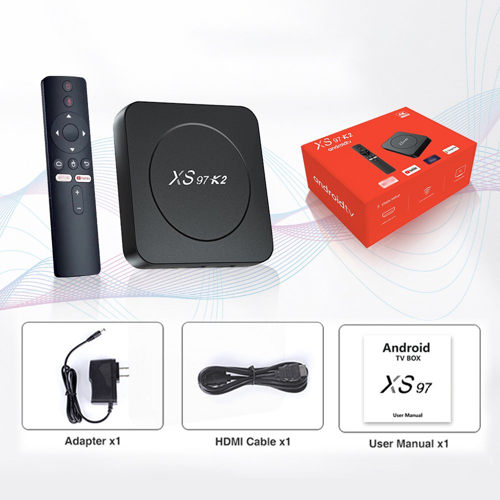 XS97 OTT TV Box 4K Allwinner H313 Set-top Box Android 10 5G Dual Wifi Tvbox 2GB 8GB Smart Tv Box Custom BT Voice Control Remote