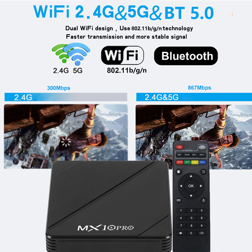 MX10 Pro Android 13 OS 1/8G Wifi 6K Set Top Box Allwinner H6 Smart Tv Box MX10 Pro