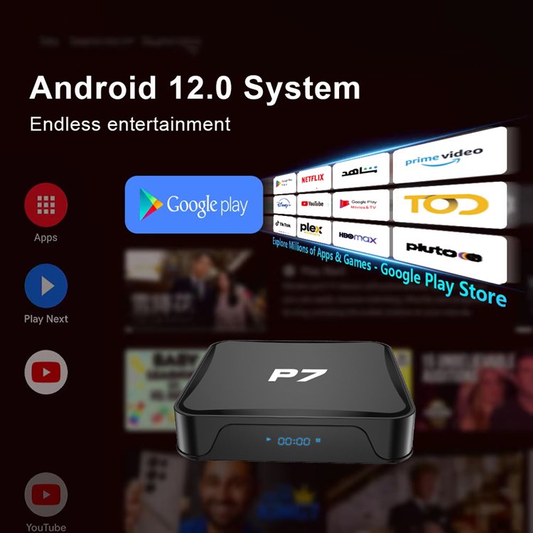 P7 Android TV box 12.0 H618 4K Set-Top Box 4GB 32GB WiFi 2.4/5G Android 12 ATV Smart tv stick Android TV Box Media Player Z8 PRO