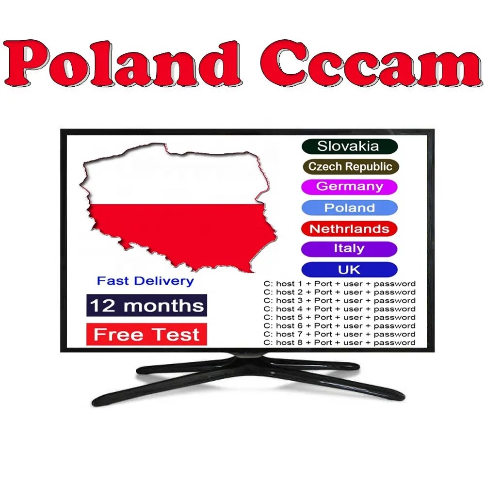 T Best 6 CCCAM Lines 1 Year CCCam Cline For 1 Year Poland Slovakia Germany Satellite TV Receiver Cccam For DVB-S2