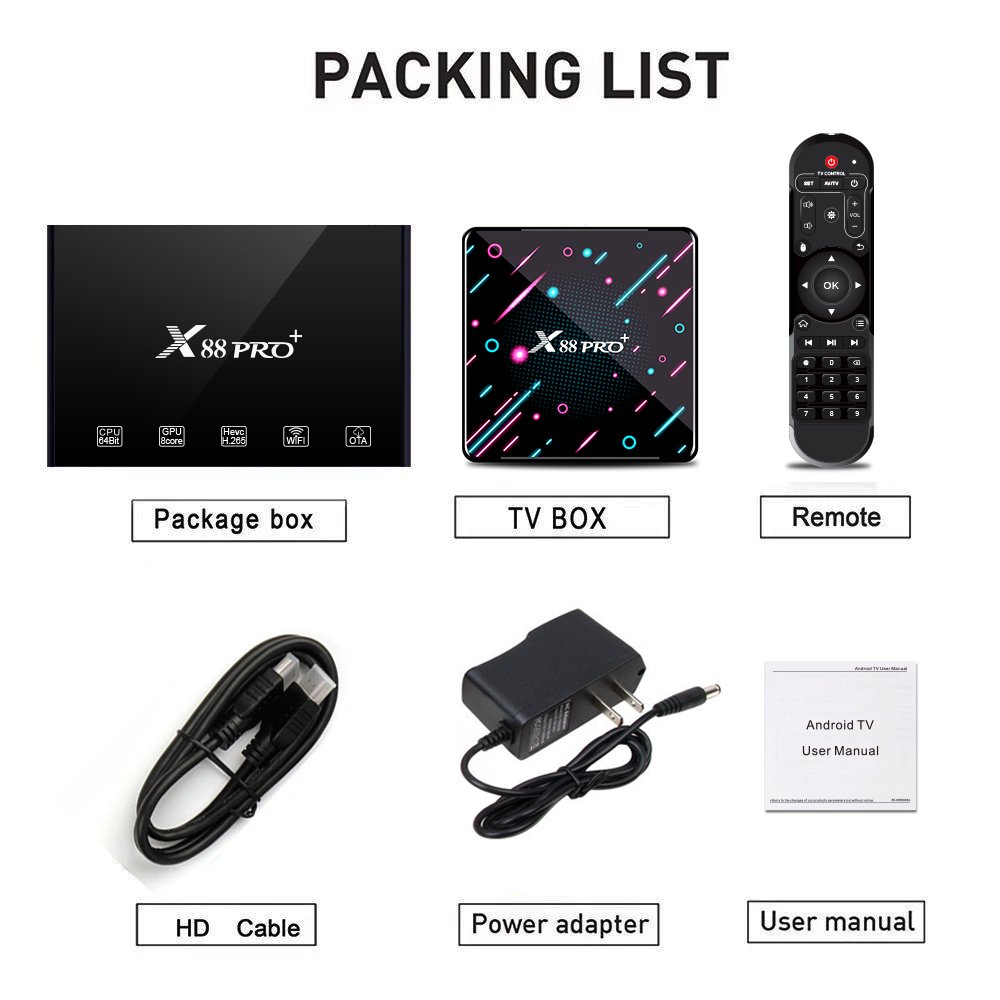 The cheapest TV box X88PRO + 4GB + 64GB RK 3328 Android 9.0 set-top box