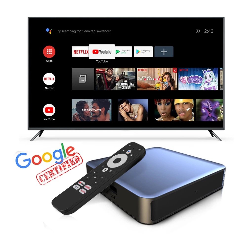 GD2 4K 2+32gb Android 11.0 manufacturer new arrival voice control Google certified android tv box