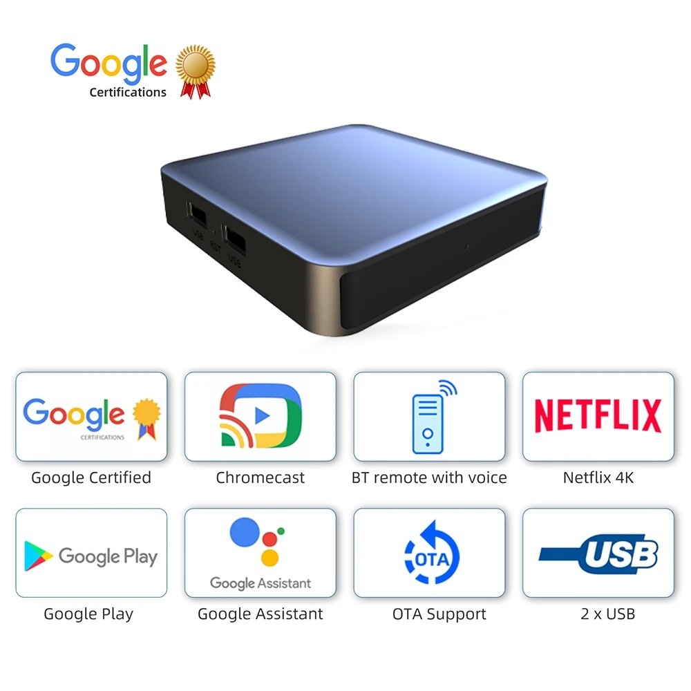 GD2 4K 2+32gb Android 11.0 manufacturer new arrival voice control Google certified android tv box