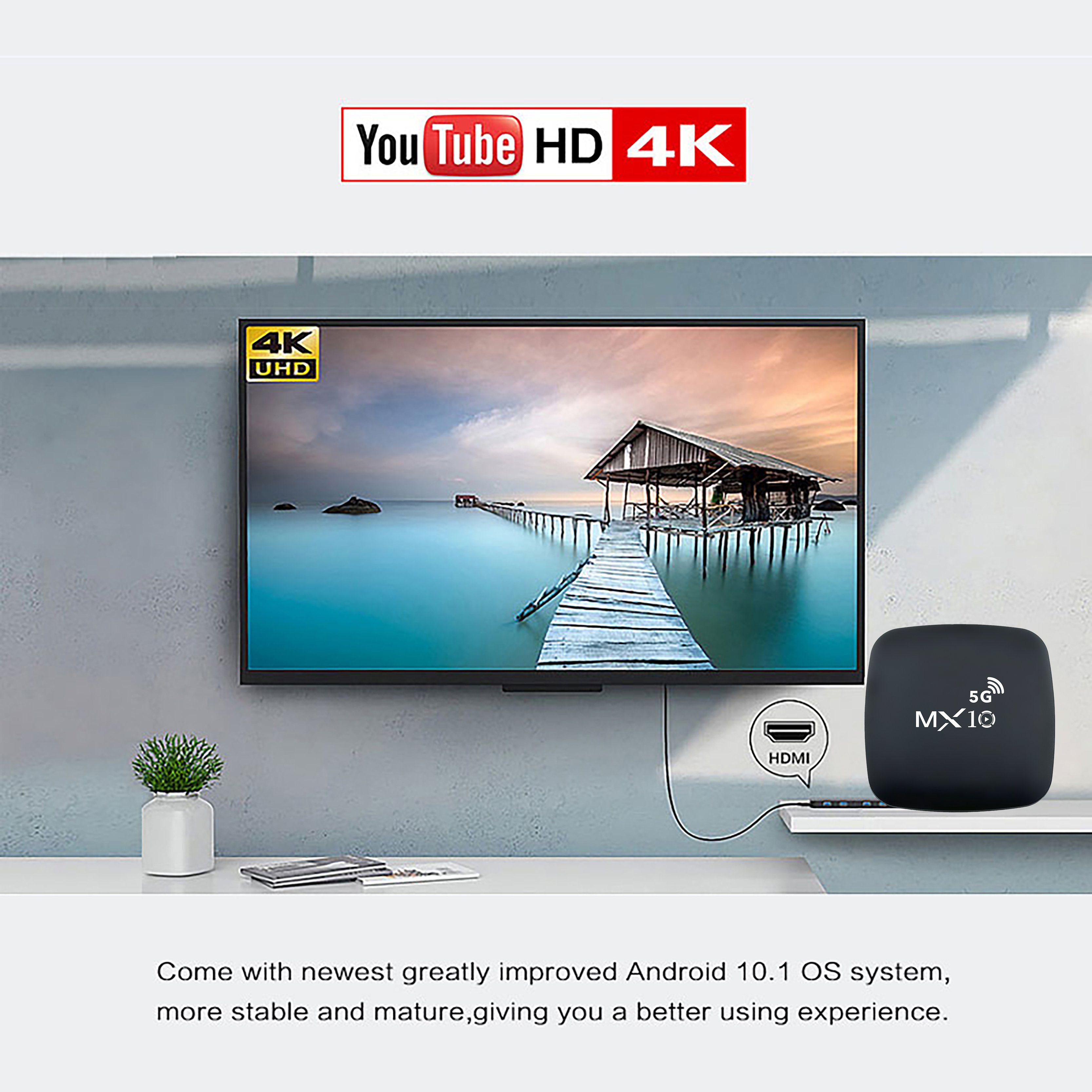 Custom android Tv BOX Android 13 1GB 8GB Media Player M10 5G Smart TV Box Quad Core 5G WIFI 4K Set-Top Box