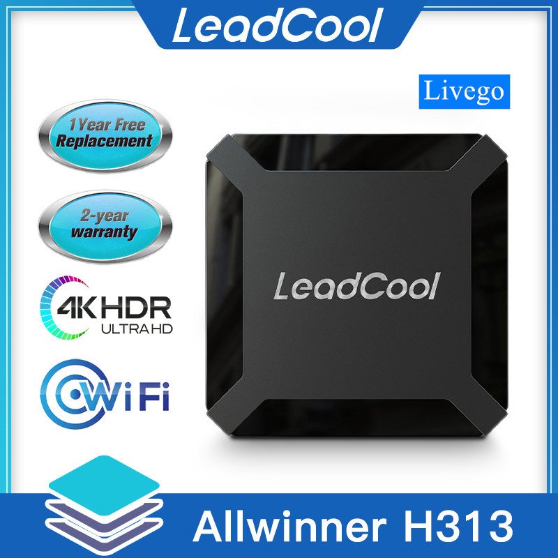 New Leadcool Allwinner H313 Android 10 Set Top Box with Livego Smart TV Box 4K UHD Image 2GB Ram 2.4G WIFI