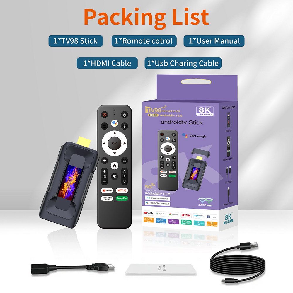 Best Tv Box TV98 RK3528Smart 8K Television Set-Top BOX Quad Core ARM A53 Bluetooth BT 5.0
