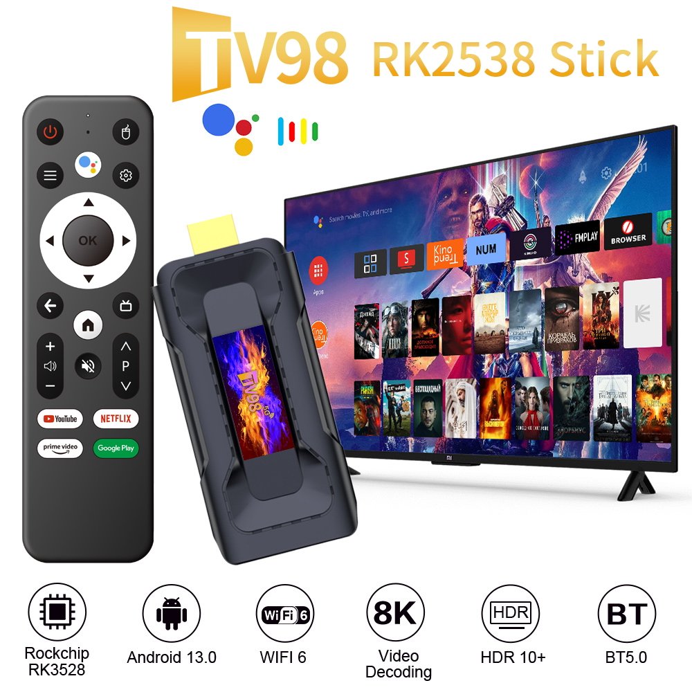 Best Tv Box TV98 RK3528Smart 8K Television Set-Top BOX Quad Core ARM A53 Bluetooth BT 5.0