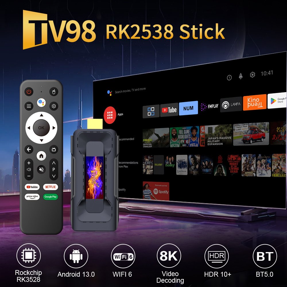 Best Tv Box TV98 RK3528Smart 8K Television Set-Top BOX Quad Core ARM A53 Bluetooth BT 5.0