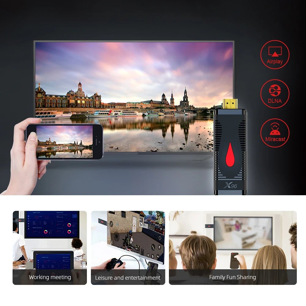 Allwinner H313 Dongle Stick X96S400 4K output resolution Android 10 OS X96 Smart TV Stick