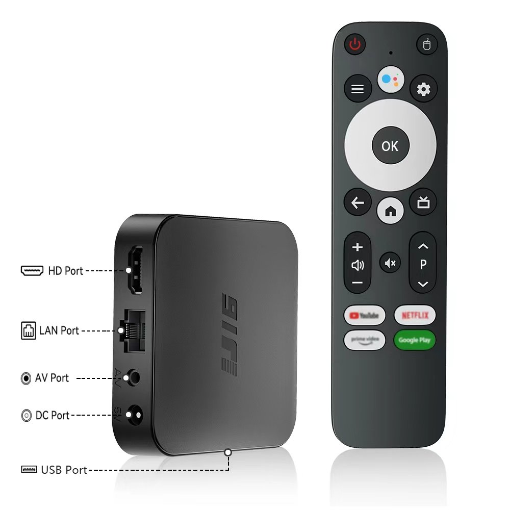 Factory Price U16 Android tv Allwinner H313 A53 G31 free channels play store TV 4K in stock Set Top Box tv box
