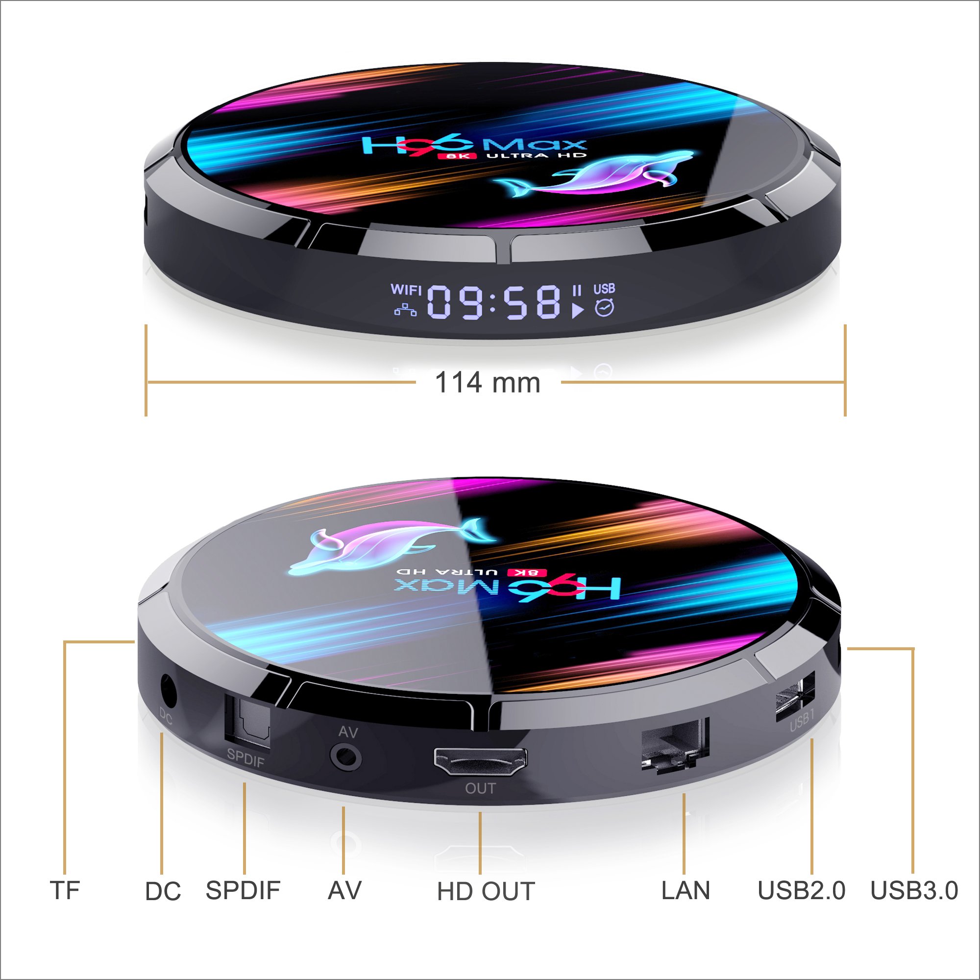 Factory Native OEM ODM Android 9 Set Top Box Internet Streaming Box Smart Dual Wifi TV Built-in Satellite Receiver H96 Max X3