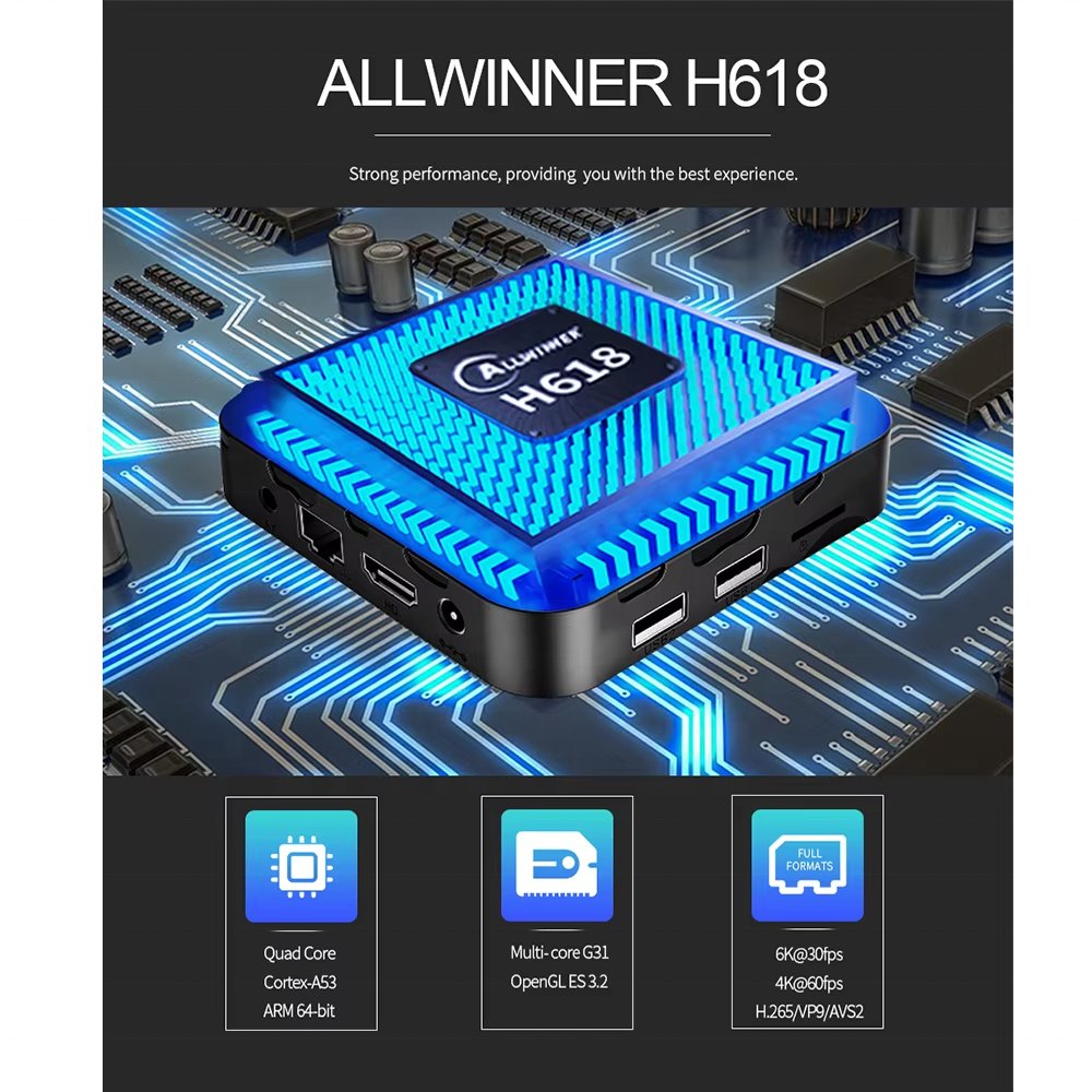 Large stock T95MAX 4K Android12 Allwinner H618 Set Top Box Smart 2GB RAM 16GB ROM dual wifi tv box T95max