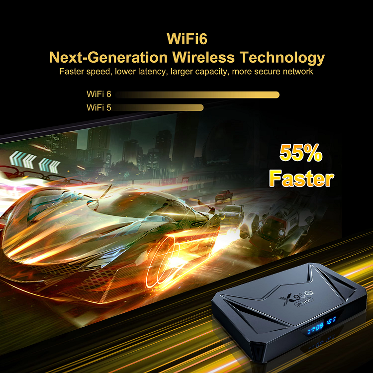 Factory X96Q Pro + Smart tvbox 4GB RAM 32GB ROM Android 14 1000M 2.4G 5.8G WiFi 6 set-top box X96Q Pro plus TV box 8K
