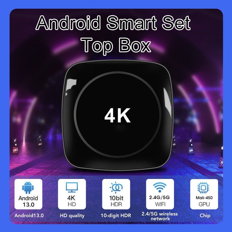 2024 popular android TV BOX 4k Android 13 system dual band WIFI 2G+16G Set-top Box