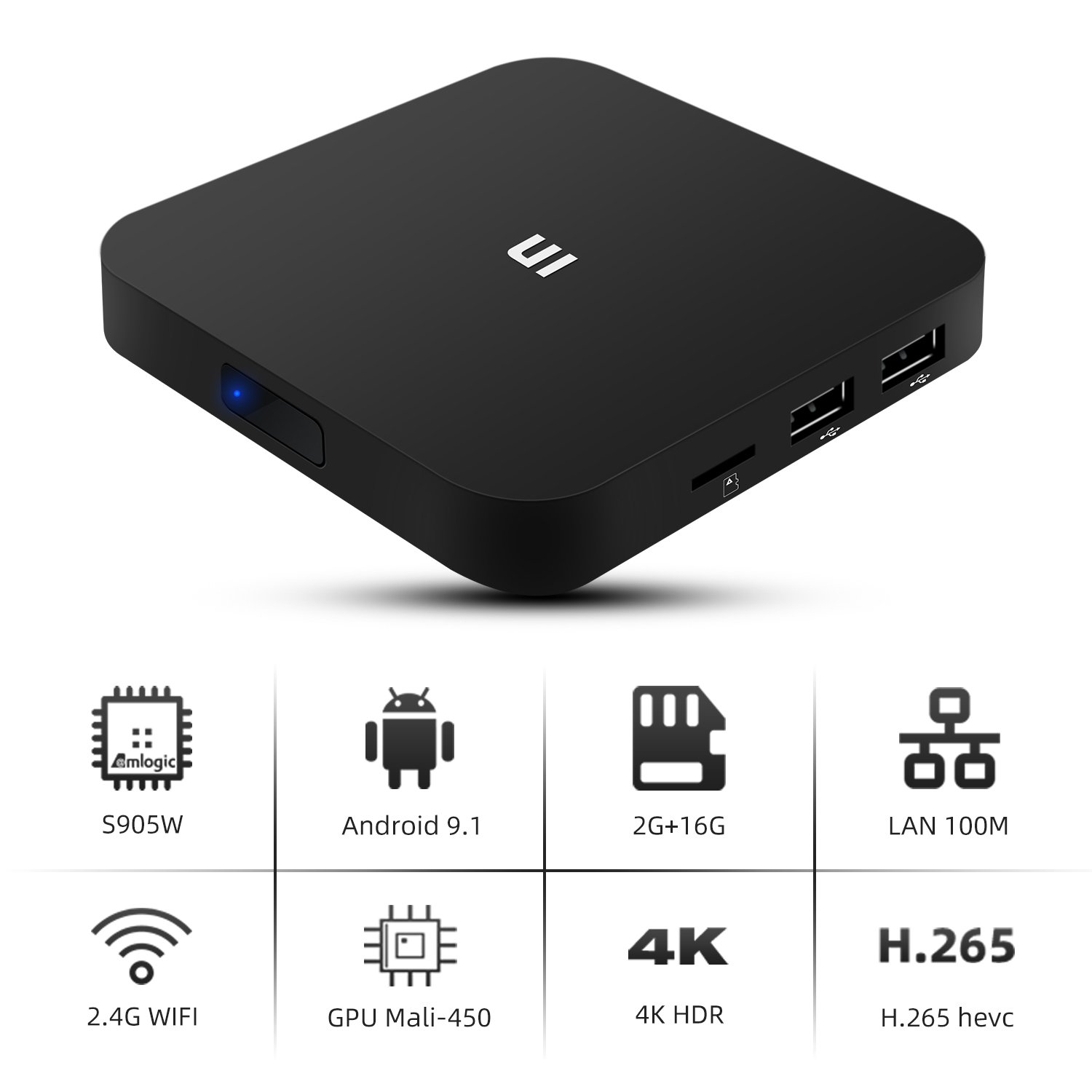 New XangShi factory OEM firmware amlogic s905w set-top box android 9.1 2GB 16GB quad core 4K android tv box