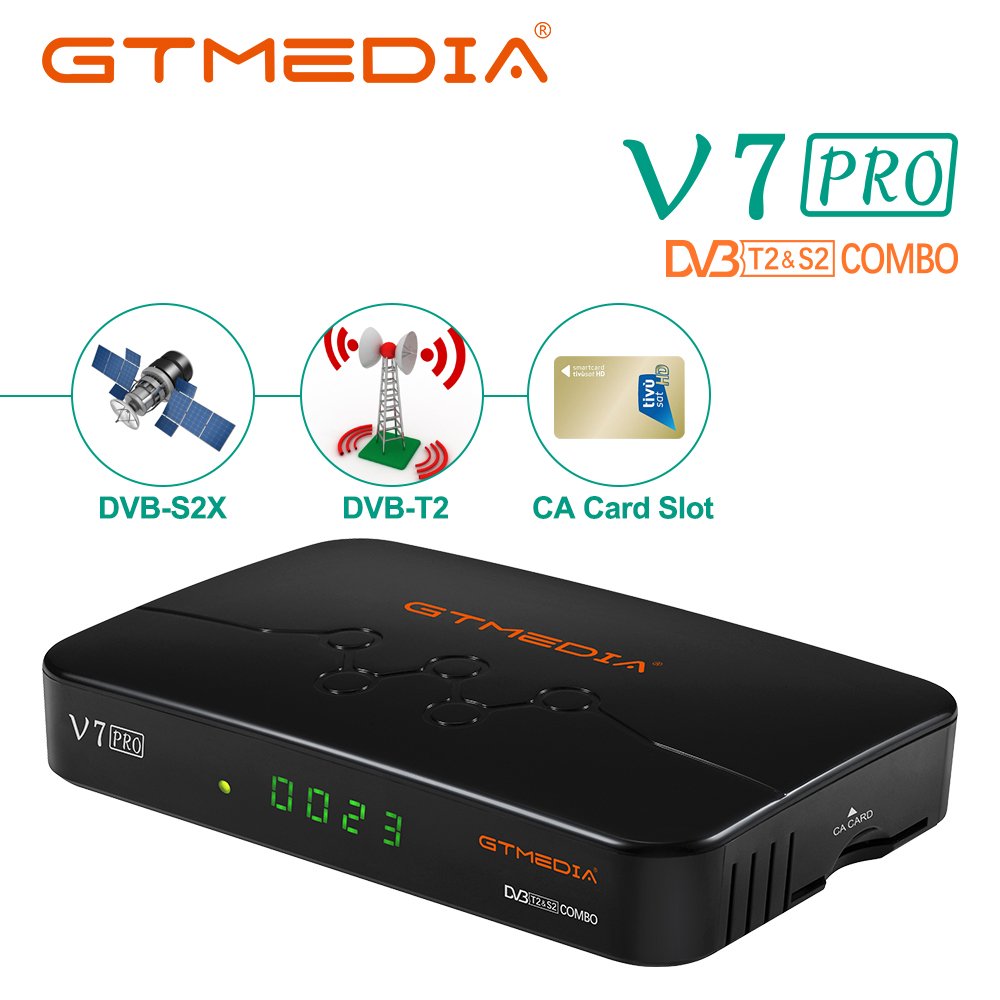 New GTmedia V7 Pro H.265 DVB S/S2/S2X T2 Combo Box satellite tv receiver set top box v7pro