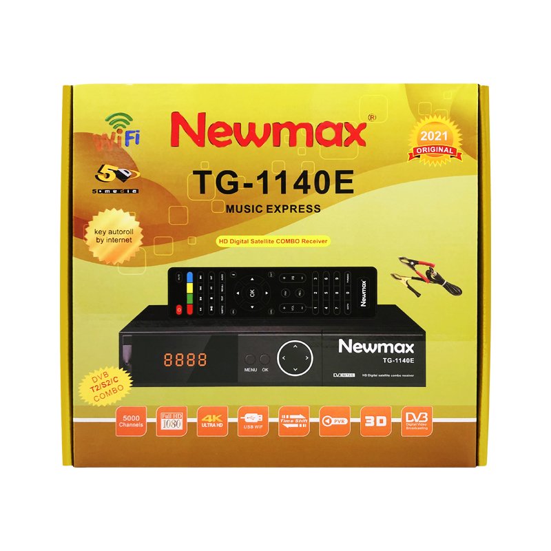 NEWMAX TG-1140E New nagravision 3 decoder set top box with router gold sat receiver Combo DVB-S/S2+T/T2 Satellite Decoder DVBT2
