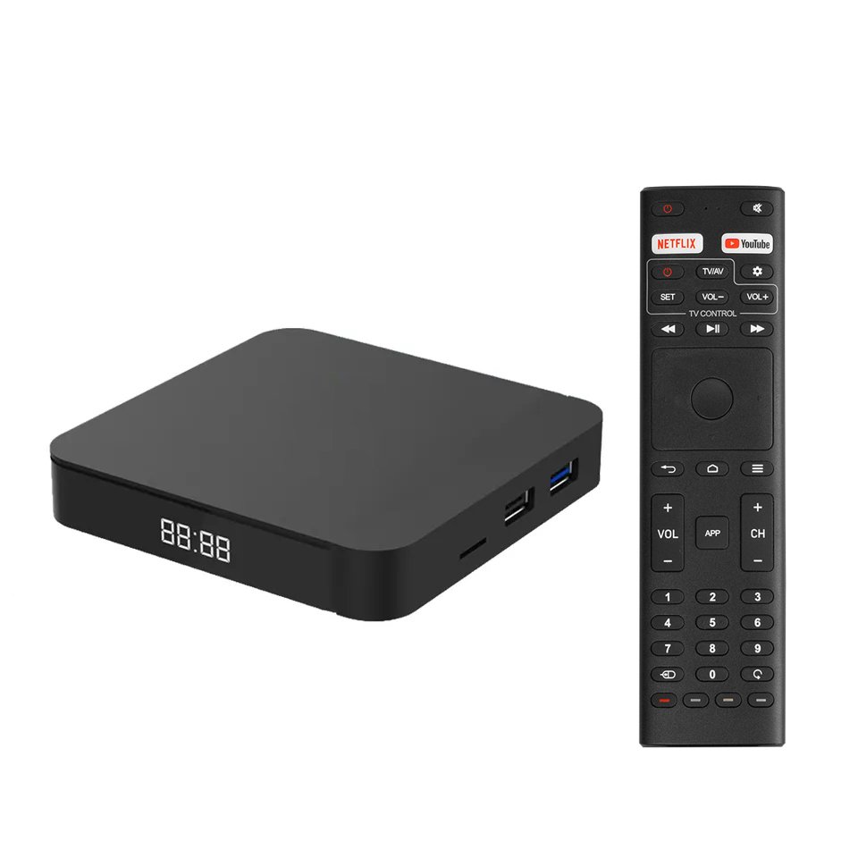 IHOMELIFE Allwinner HLQ-H618 Android 12 strong 8K Set top Box with 1000M LAN Display Screen Multi-Function Remote Control TV Box