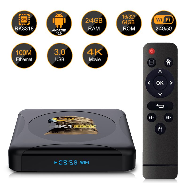 RK3318 Android TV Box 2GB 4GB Dual Wifi Media Player IPTV TV Box 4K Smart Set Top Box Digital