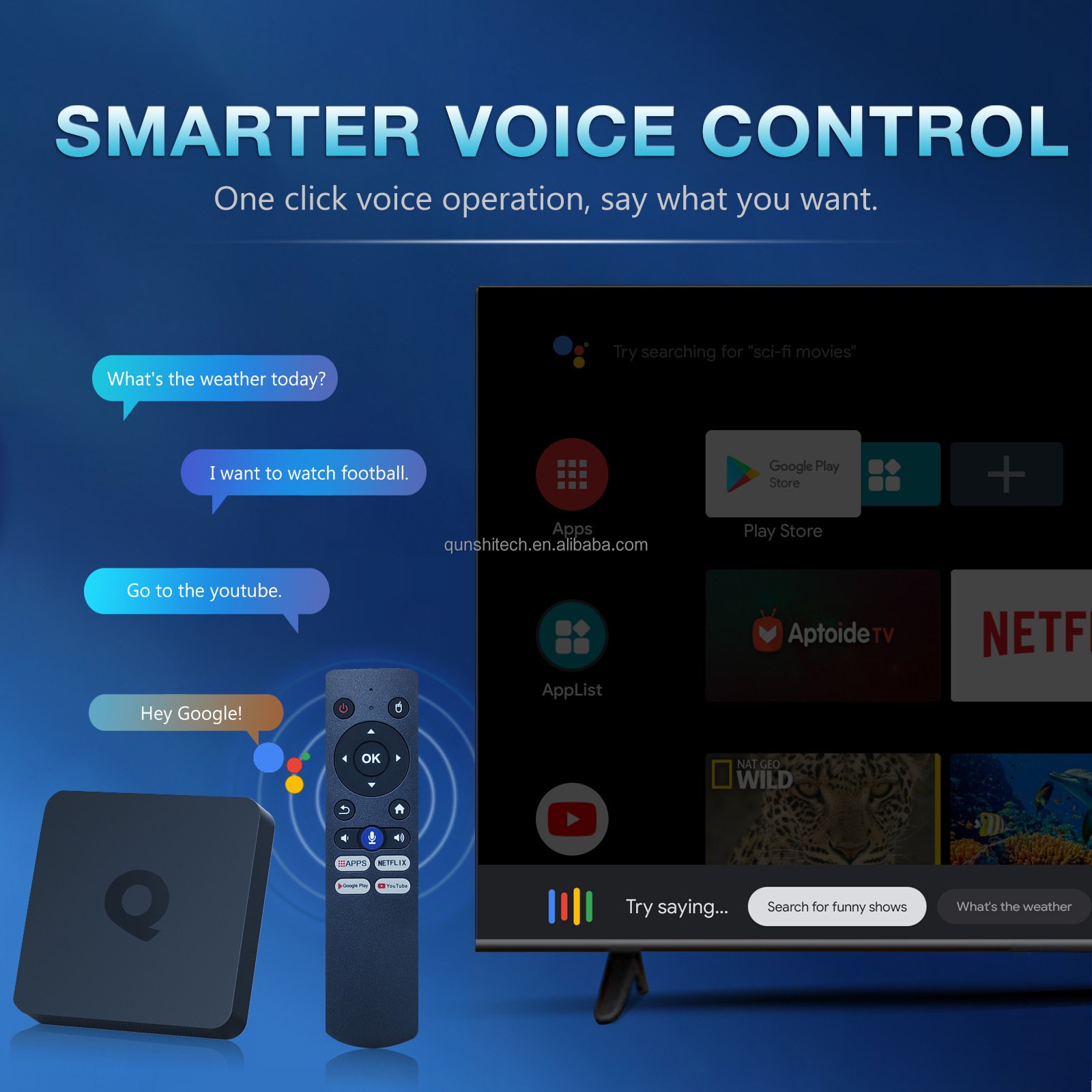 Best seller Q1 Android TV 10 OS 4K 2.4/5.8G WiFi BT Voice Remote Contontrol Inclu Android 10 Set Top Tvbox Smart Android TV Box