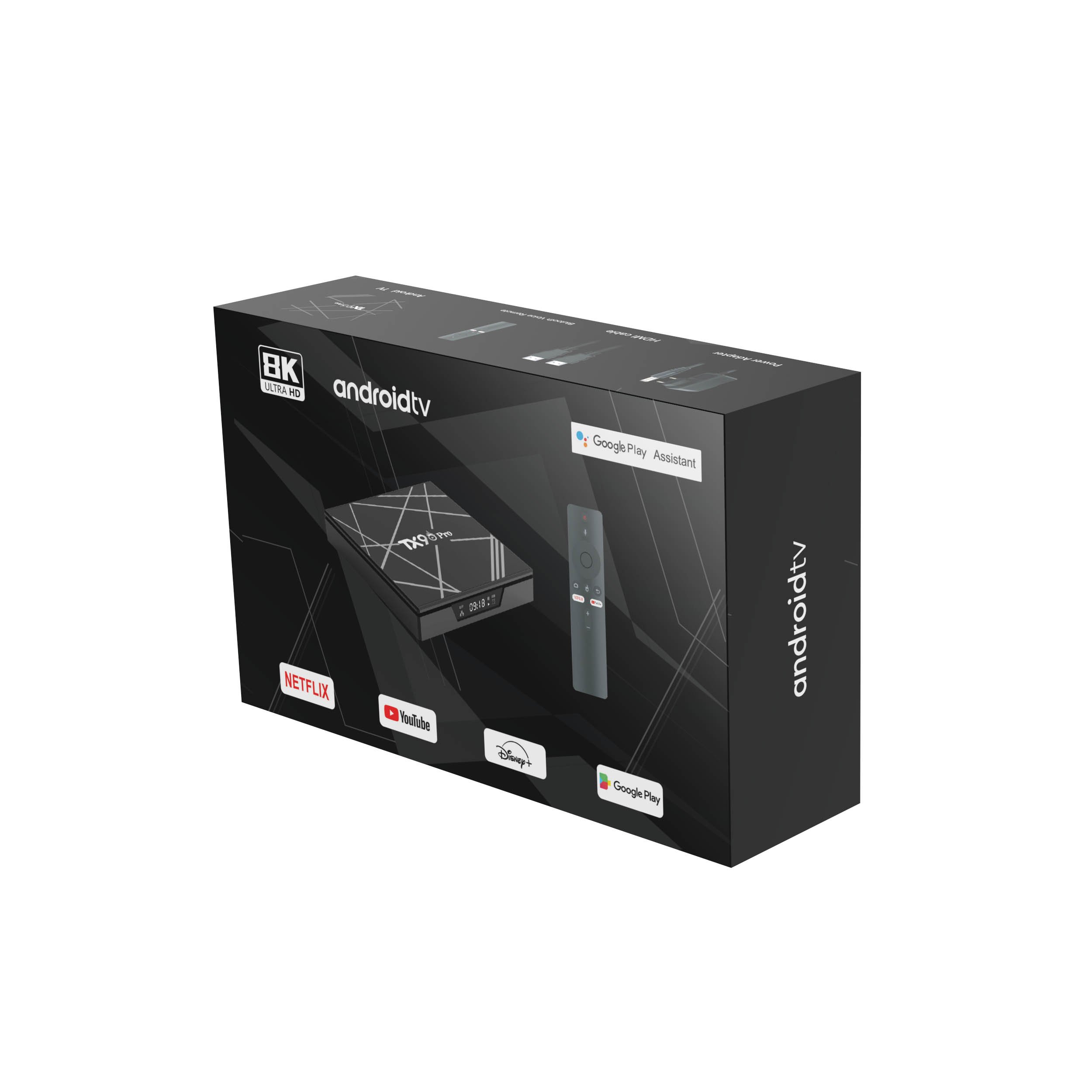 Global Version TX90 PRO Android 13 TV box 8GB RAM 128GB ROM H616 Set Top Box 8K HD Streaming Device Supports Memory Free Upgrade