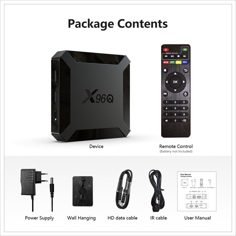 OEM Factory Price X96 Android 10 System IPTV Set Top Box 2GB 16GB H313 Chipset WiFi 5G BT 5.0 4K Video Player 1080P Home Theater