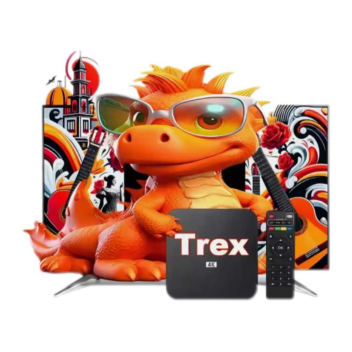Trex Smart Tv Box 1/3/6/12GB Quad-Core Allwinner H3 Set top 4K TV Box Support WiFi 2.4GHz 4K Android Media Player Full Warranty