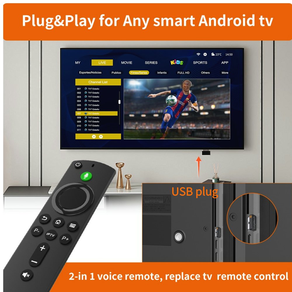 Cheapest Voice Remote Control 2.4G Learning Code Replacement Remote Control for Android TV/set-top Box with Streaming IP TV